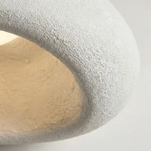 Japandi White Organic-Shape Ceiling Light — view 5