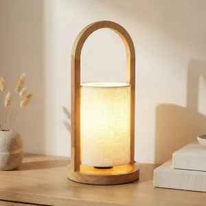 Sleek Japandi Wood Table Lamp — view 1