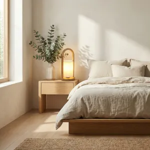 Sleek Japandi Wood Table Lamp — view 5