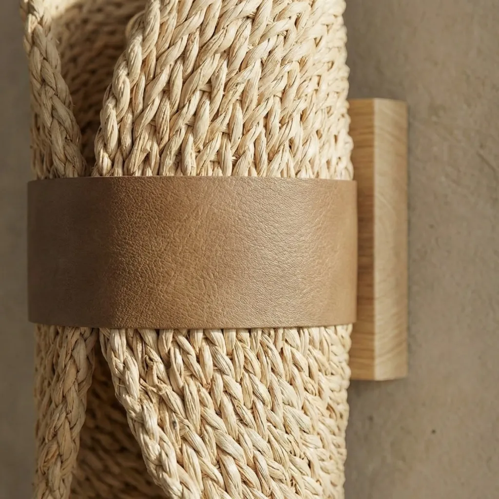 Woven Rattan Japandi Wall Sconce — flexible, beautiful styling