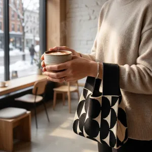 Japanese Bag - Traditional Minimalist Pattern — view 4