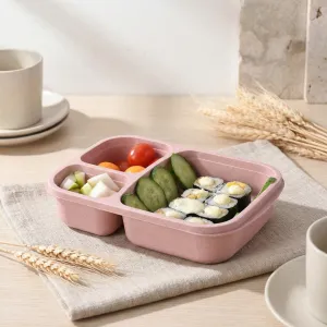 Japanese Bento Box in Pastel Recycled Wheat Fiber — view 2