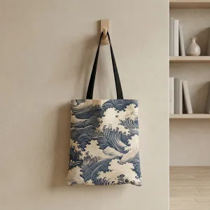 Japanese Canvas Tote Bag, The Great Wave by Hokusai — view 4