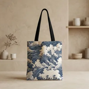 Japanese Canvas Tote Bag, The Great Wave by Hokusai — view 5