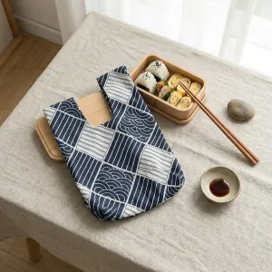 Japanese Furoshiki Knot Bag - Indigo Cotton — view 2