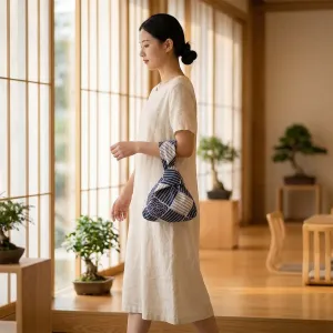 Japanese Furoshiki Knot Bag - Indigo Cotton — view 5