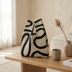 Japanese Knit Bag - Wave Pattern — view 2
