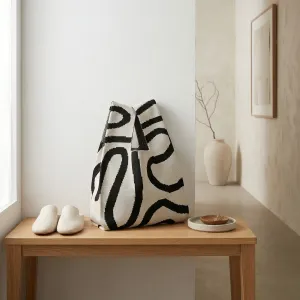 Japanese Knit Bag - Wave Pattern — view 3