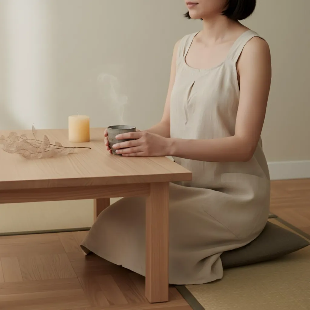 Japanese Linen and Cotton Apron with Crossback Straps — flexible, beautiful styling