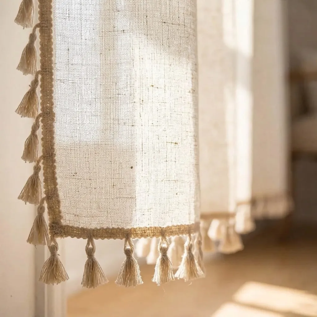 Japanese Linen Fringe Curtain Panel — flexible, beautiful styling
