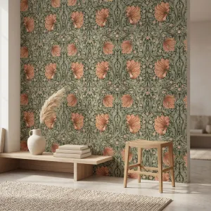 Botanical Japanese Peony Wallpaper — view 1