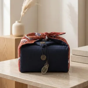 Japanese Quilted Tea Service Bag - Hokusai Waves — view 3