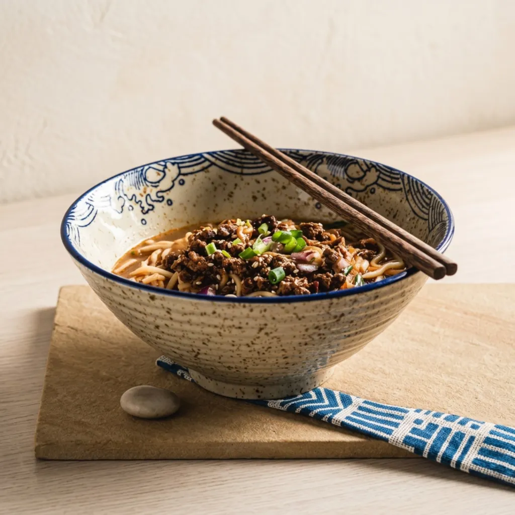 Japanese Stoneware Bowl with Wave Pattern — flexible, beautiful styling