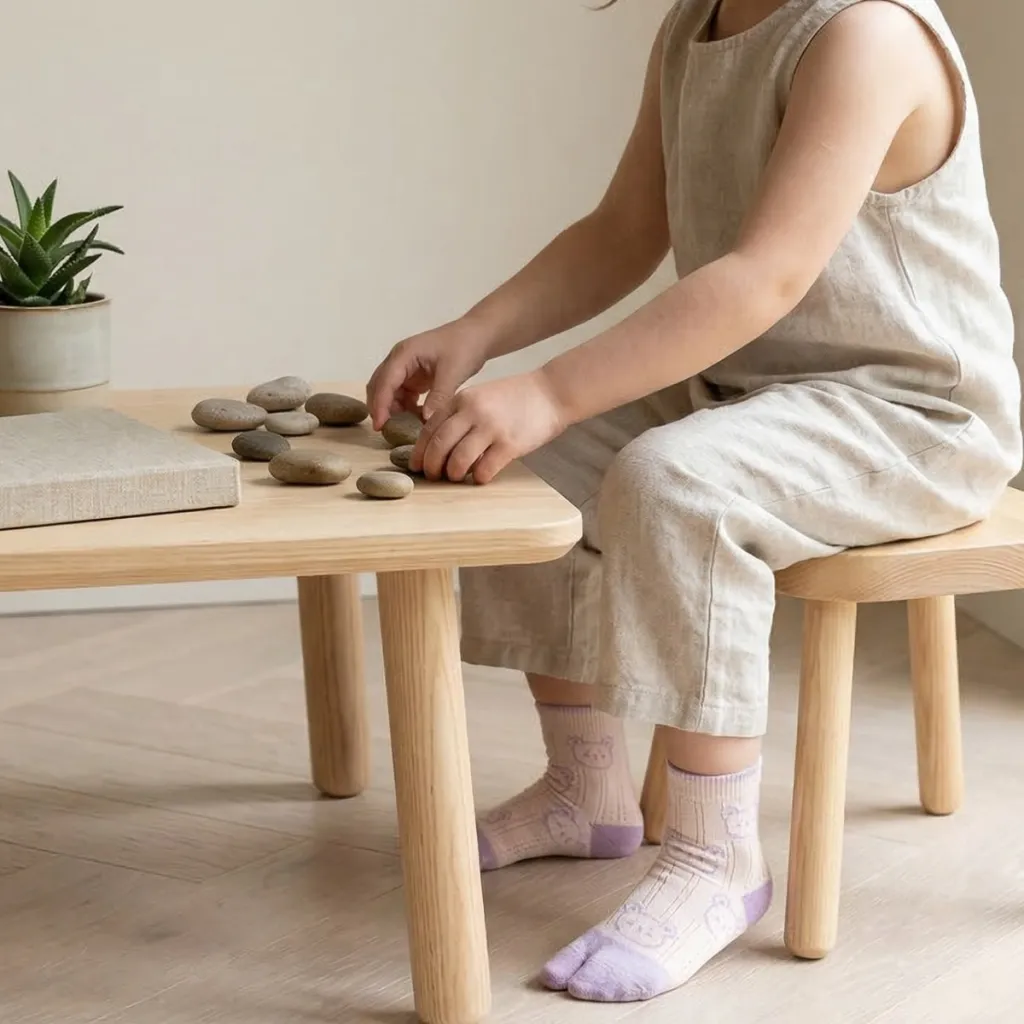 Set of 5 Pairs of Japanese Tabi Socks for Kids — a piece designed for serenity