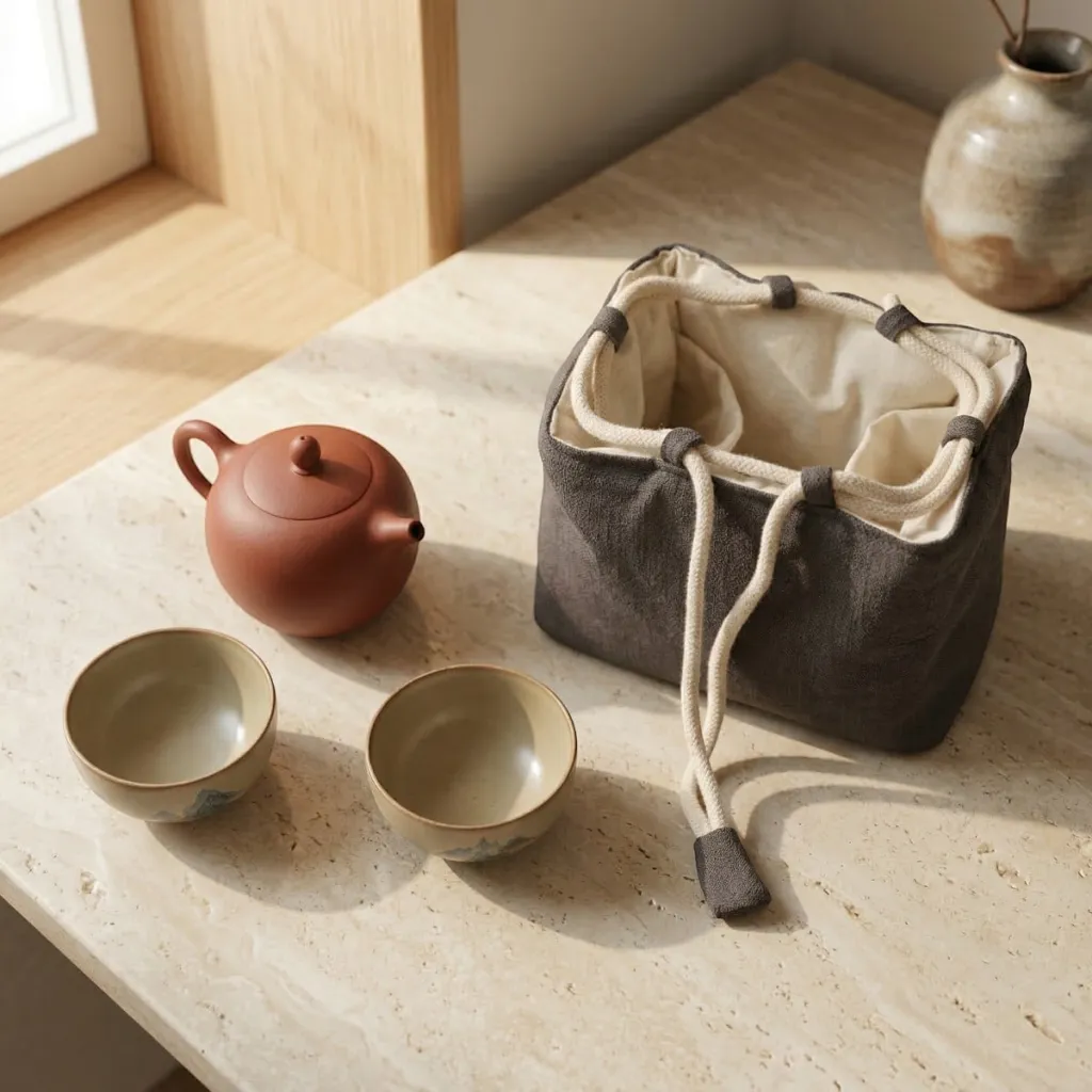 Japanese Tea Service Storage Bag — where minimalism meets durability