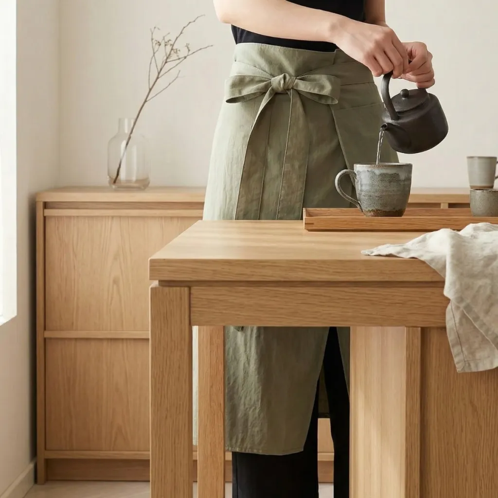 Japanese Tie-Waist Apron — a piece designed for serenity