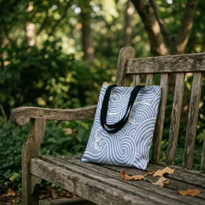 Japanese Tote Bag, Blue Wave Print — view 5