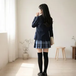 Japanese School Uniform Blazer and Plaid Skirt for Girls — view 4