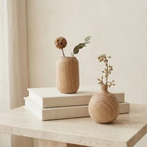 Japanese Wooden Flower Vase — view 2