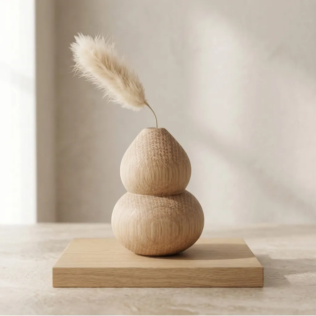 Japanese Wooden Flower Vase — flexible, beautiful styling