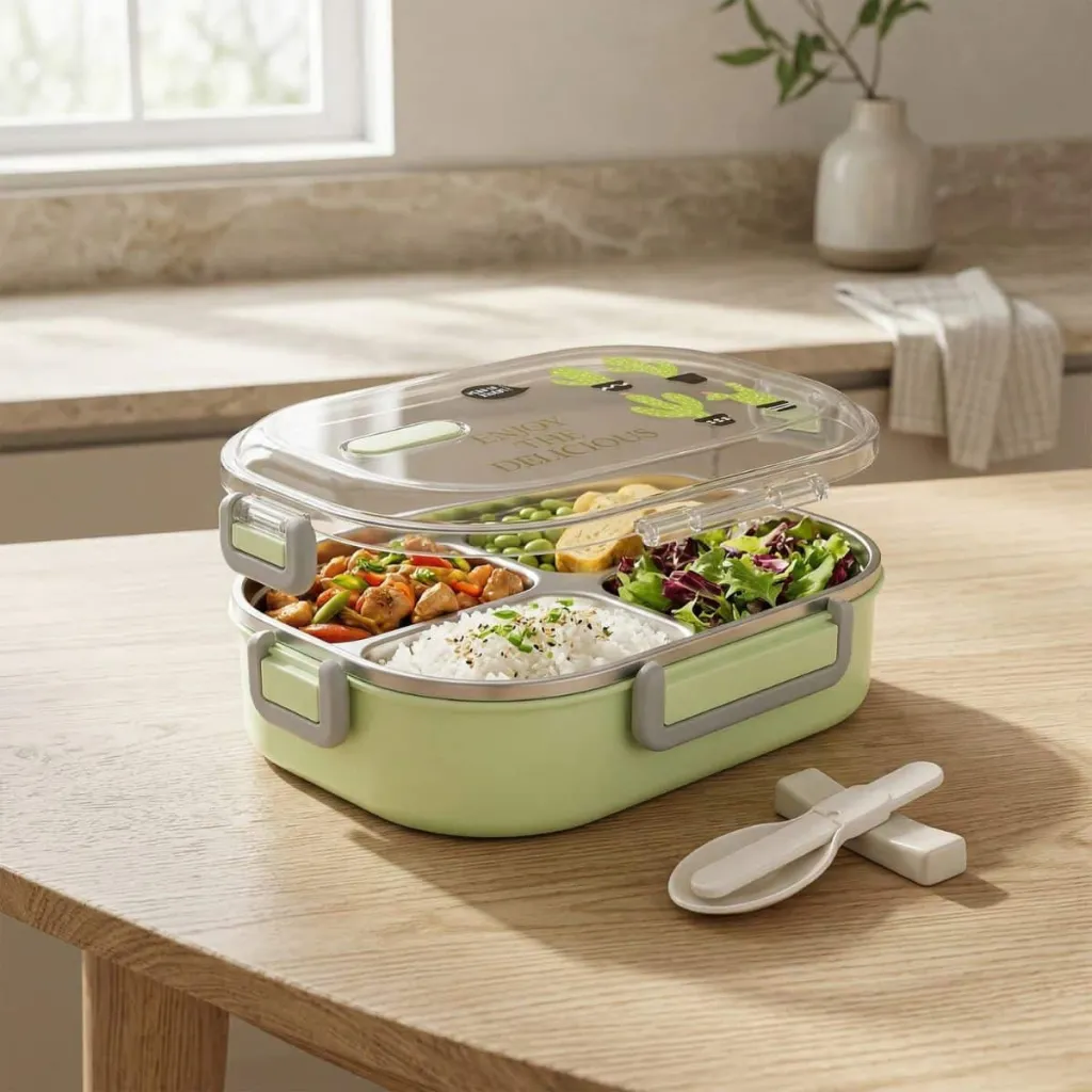Kawaii Japanese Bento Box in Stainless Steel — where minimalism meets durability
