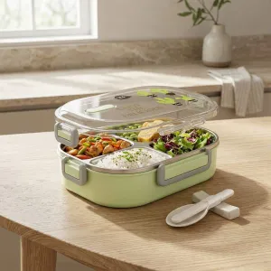 Kawaii Japanese Bento Box in Stainless Steel — view 3