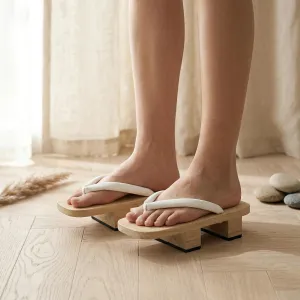 Light Wood Japanese-Style Geta Sandals — view 1