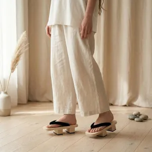 Light Wood Japanese-Style Geta Sandals — view 6