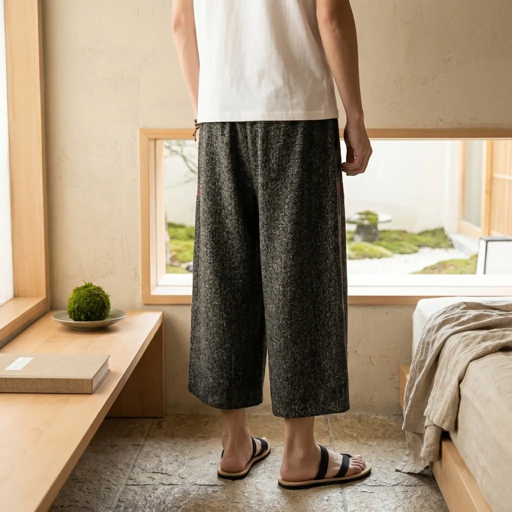 Men's 7/8 Japanese-Style Pants for Everyday Comfort — a piece designed for serenity