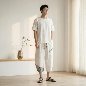 Men's 7/8 Patchwork Japanese Pants — view 1