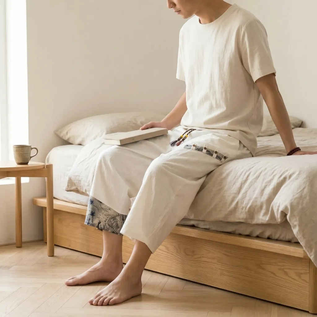 Men's 7/8 Patchwork Japanese Pants — where minimalism meets durability