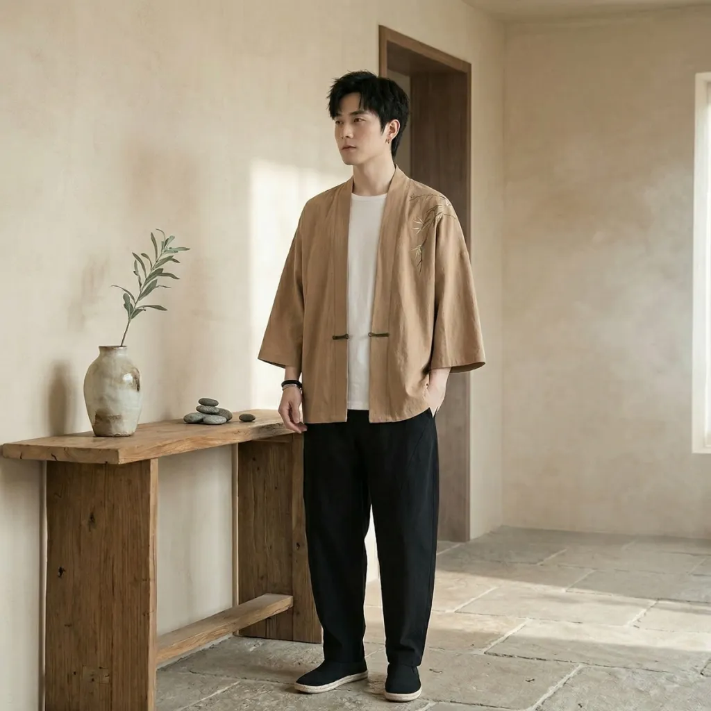 Men's Cotton Haori Jacket — a piece designed for serenity