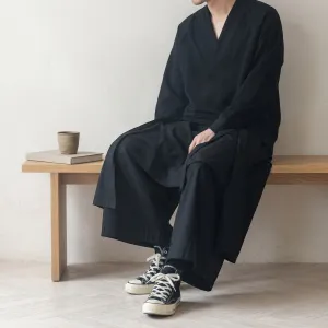 Men's Dark Double-Layer Japanese Pants — view 5