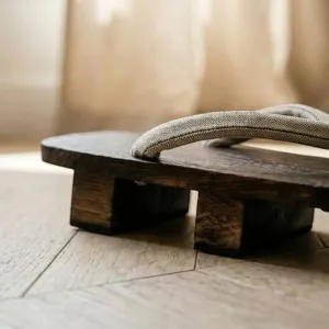 Men's Dark Wood Two-Tooth Geta Sandals — view 3