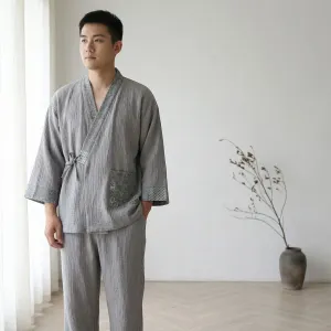 Men's Gray Mid-Season Jinbei — view 2