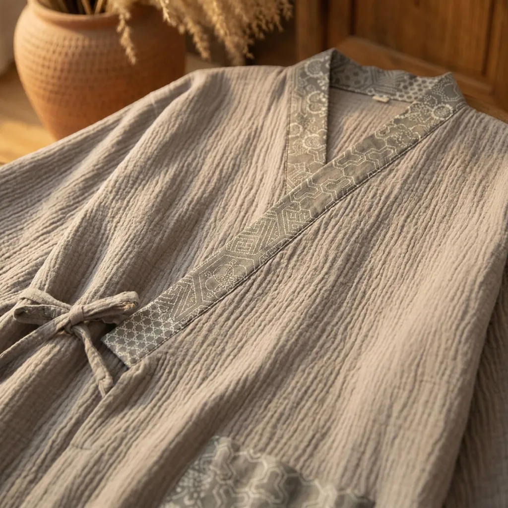 Men's Gray Mid-Season Jinbei — flexible, beautiful styling
