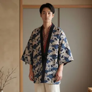 Men's Hanten Jacket with Dragon Print — view 1