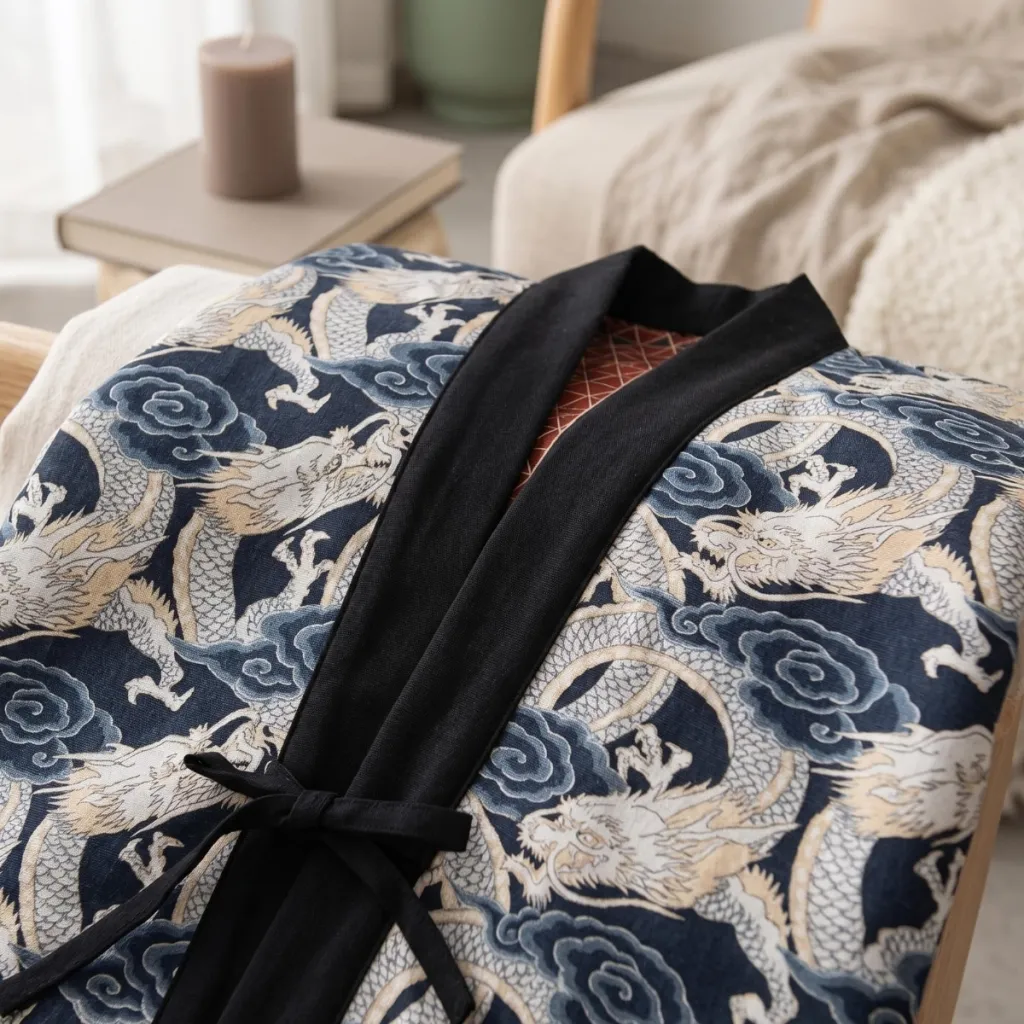 Men's Hanten Jacket with Dragon Print — where minimalism meets durability