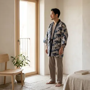 Men's Hanten Jacket with Dragon Print — view 4