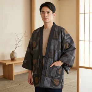 Men's Hanten Jacket with Patchwork-Style Print — view 1