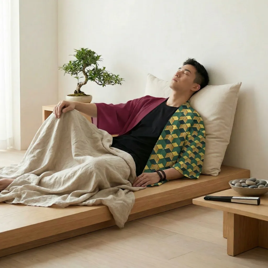 Men's Haori Jacket with Geometric Pattern — flexible, beautiful styling