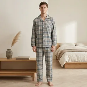 Men's Japanese Check Pajama Set — view 1