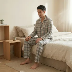 Men's Japanese Check Pajama Set — view 2