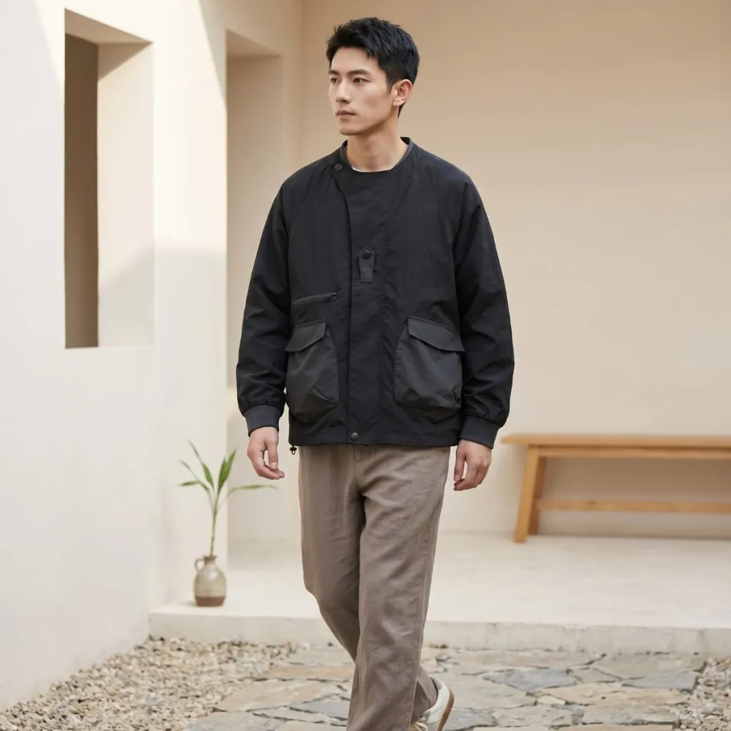Men's Japanese Windbreaker Jacket — where minimalism meets durability