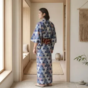 Men's Kimono with Traditional Geometric Pattern — view 2