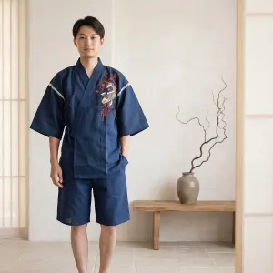 Men's Koi Carp Print Jinbei — view 5