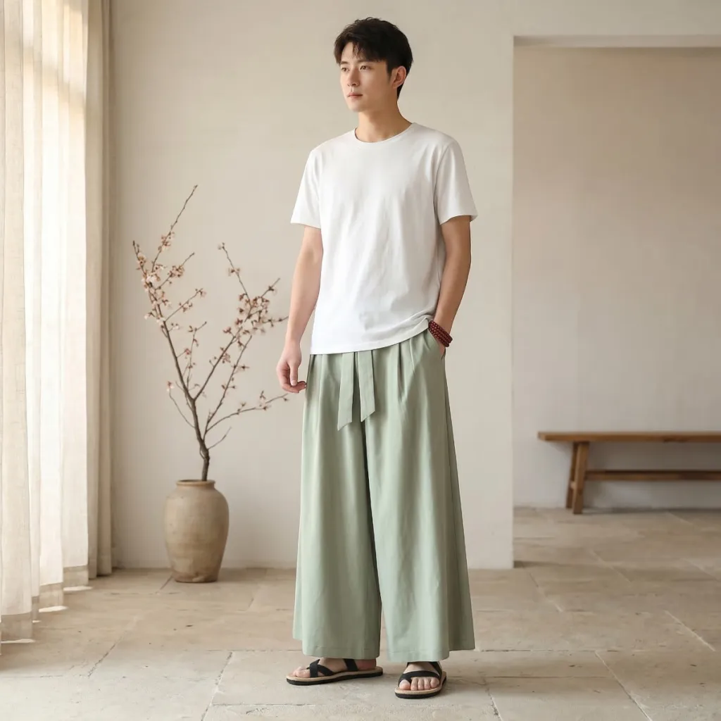 Men's Modern Samue-Style Japanese Pants