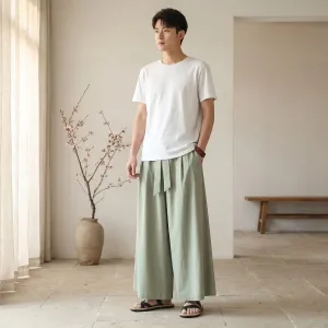 Men's Modern Samue-Style Japanese Pants — view 1