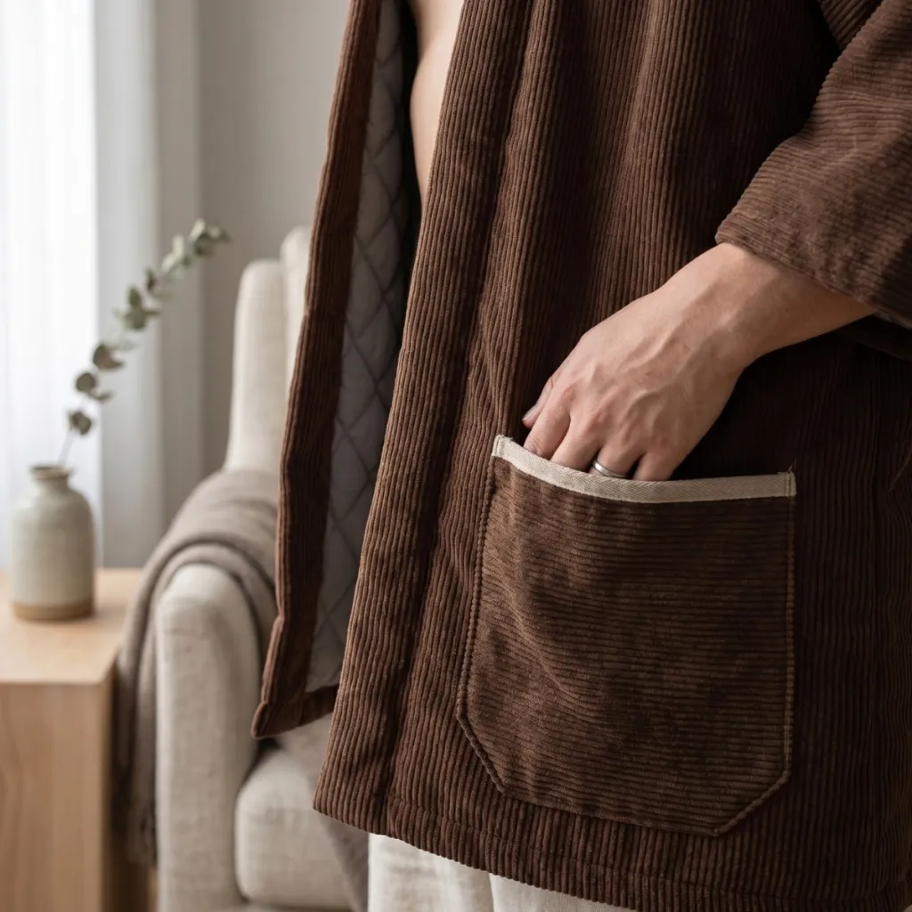 Men's Ribbed Cotton Hanten Jacket — where minimalism meets durability