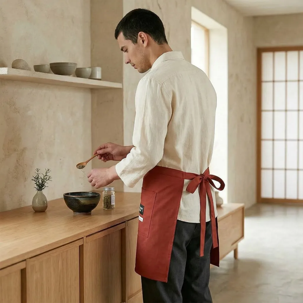 Mid-Length Japanese Apron — a piece designed for serenity